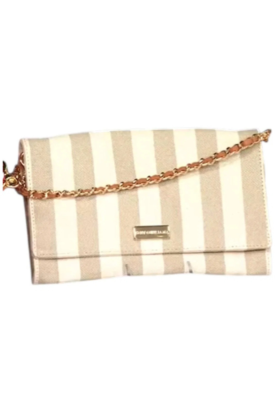 G by Giuliana Quilted Texture Clutch Crossbody Tan